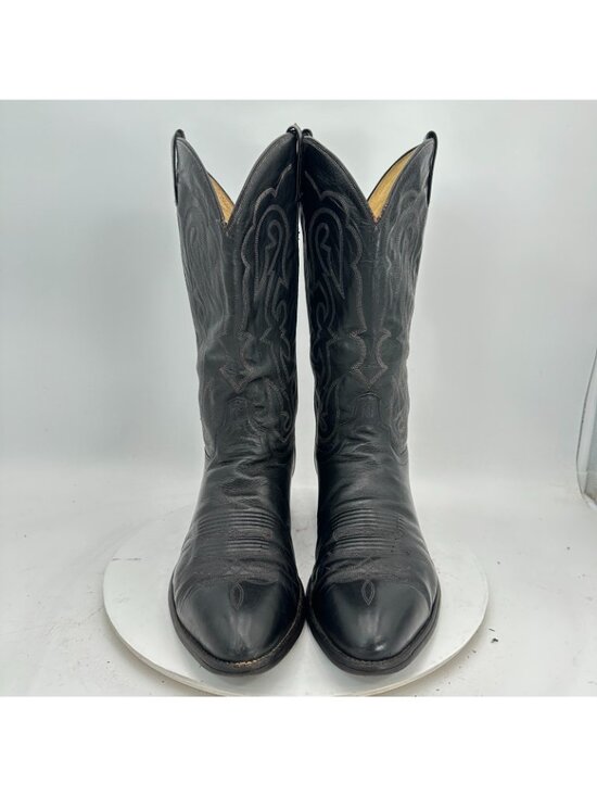 Kenny Rogers Men Size 12D Black Leather Pull On Western Cowboy Boot main image 12